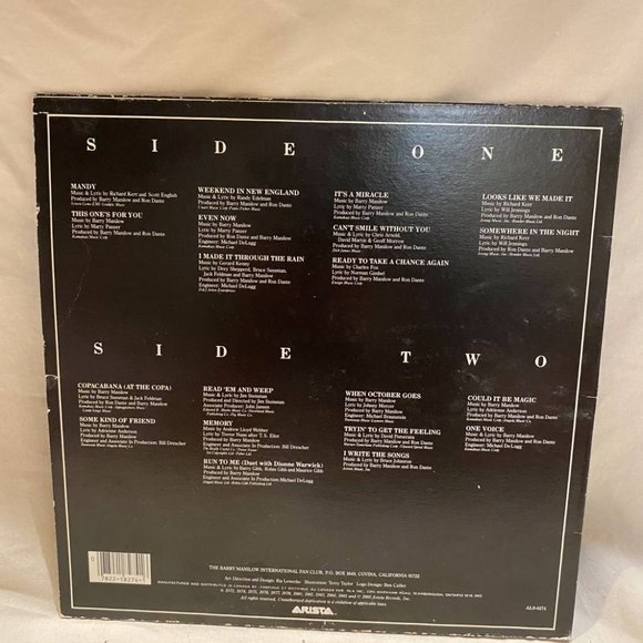Barry Manilow Vinyl Record - Picture 2 of 3
